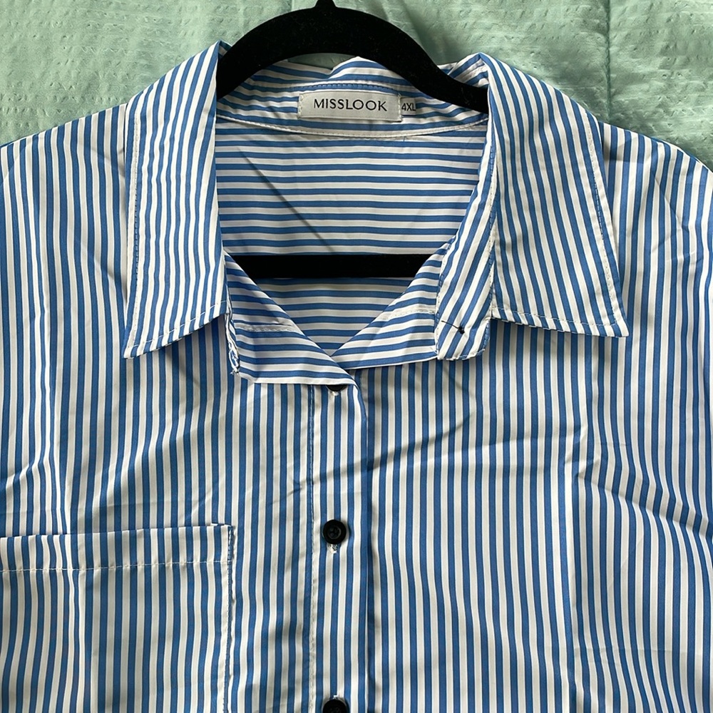Striped Button Up top
